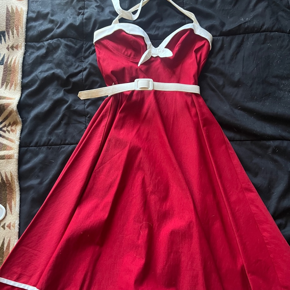 Pinup Couture Red halter dress size M